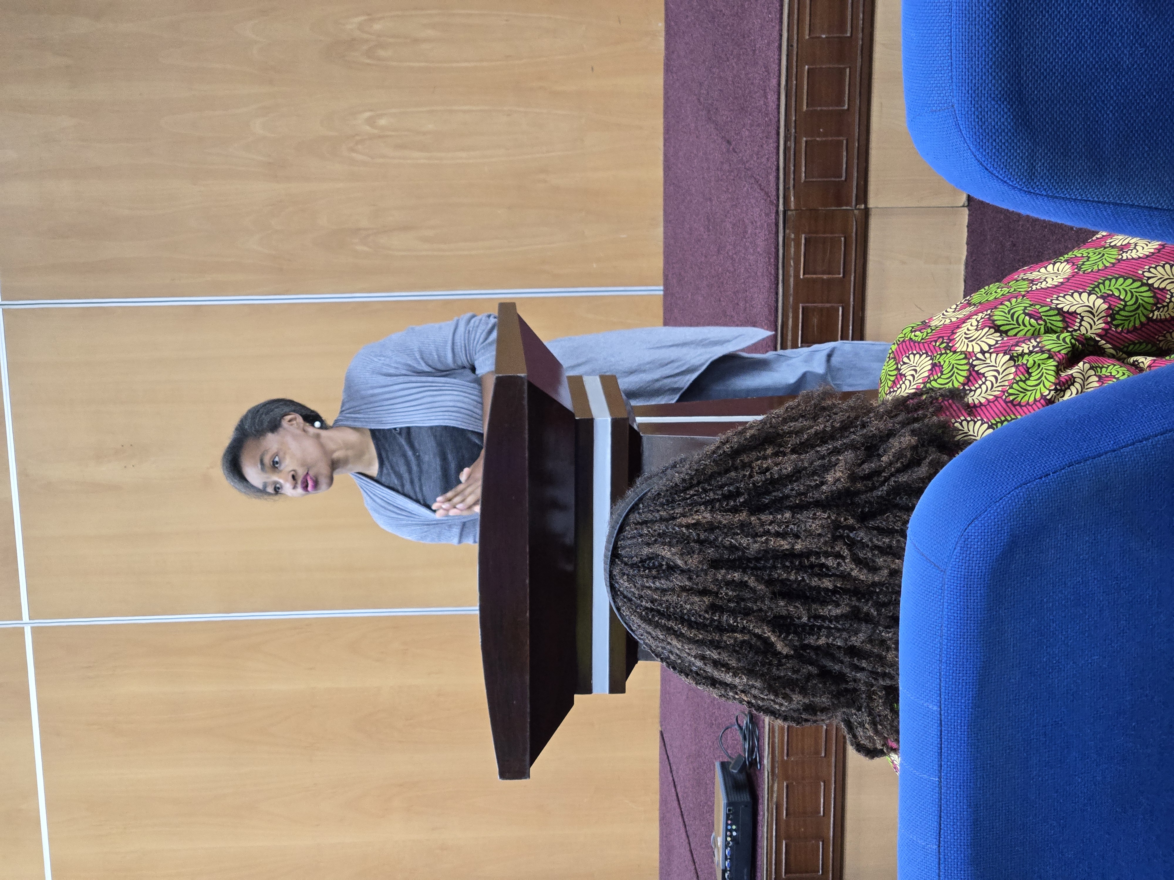 Princess speaking behind podium